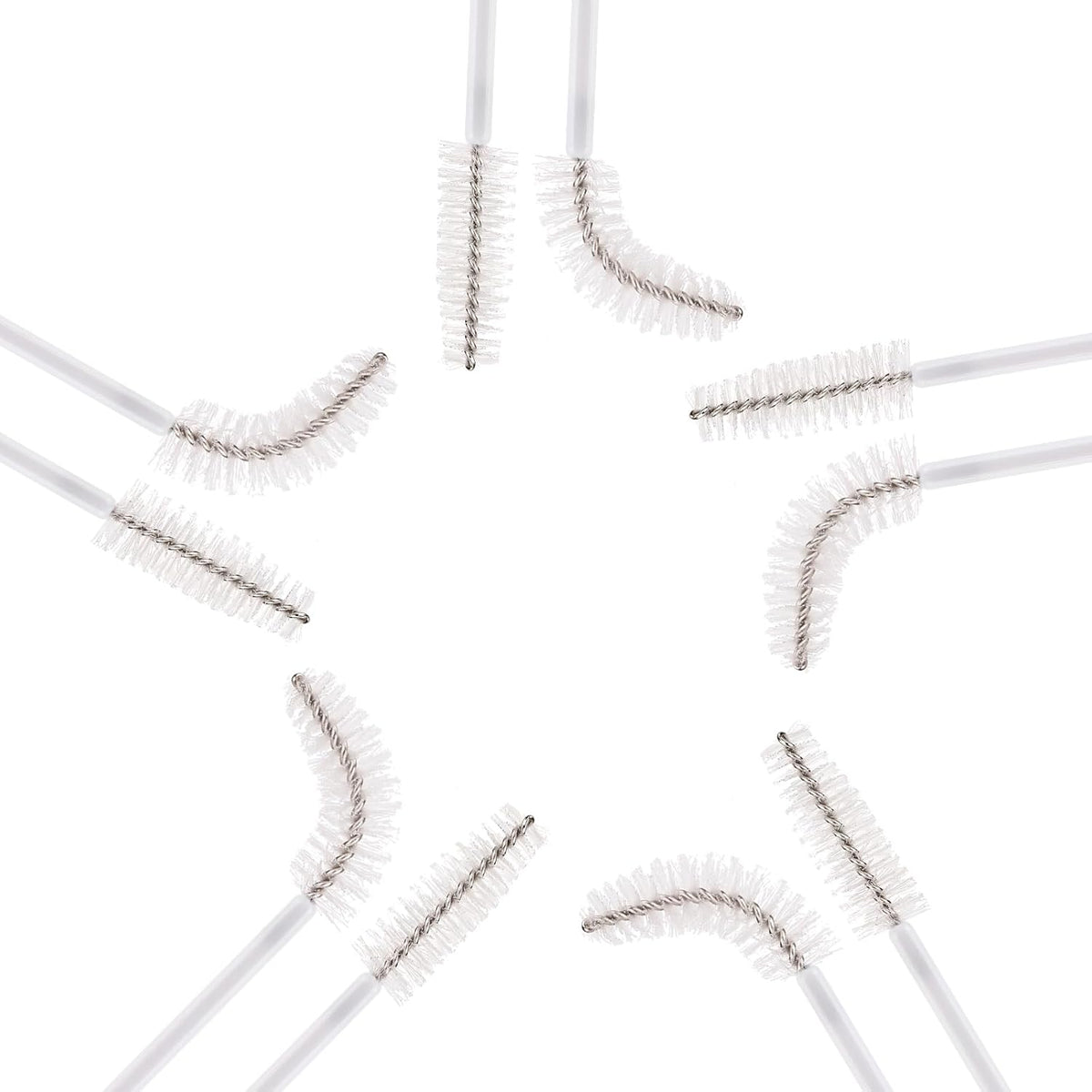 Tbestmax 500 Disposable Mascara Wands Eyelash Brush White Spoolies for Eyebrow Eye Lash Extension