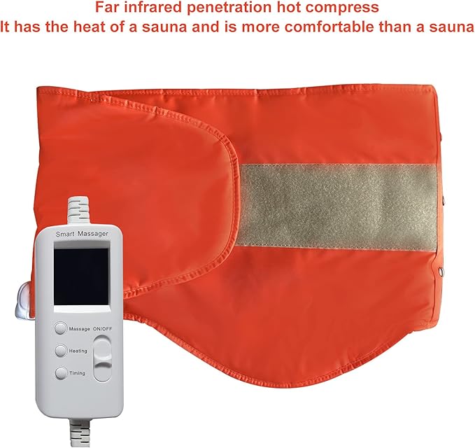 Electric Heating Massager Belt with Hot Compress Vibration,Massage for Abdominal Back Lumbar Stomach Pain Relief,Waist Trimmer Fitness Home Exercise, Fitness Equipment for Abdom,Ab Machine