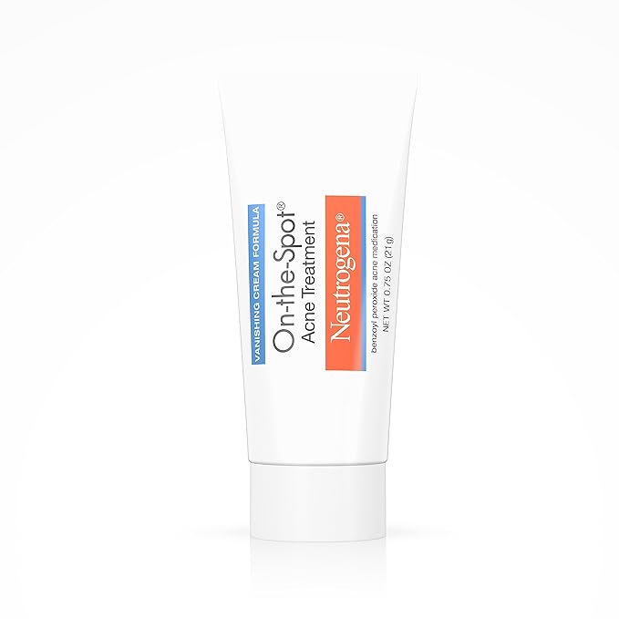 Neutrogena On-The-Spot Acne Treatment Gel with Benzoyl Peroxide - Gentle Face Acne Medicine for Acne Prone Skin, 0.75 oz (Pack of 2)