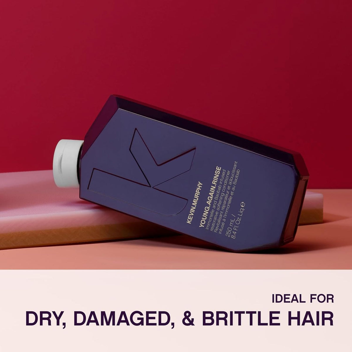KEVIN.MURPHY YOUNG.AGAIN.RINSE - Moisturising Anti-Ageing Conditioner - For Ageing, Dry, Damaged & Brittle Hair - Hair Repair - With Amino Acids - Sulphate & Paraben Free - 250 mL / 8.4 fl oz