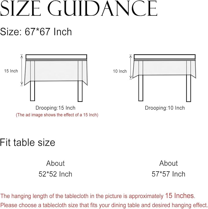 ISAENNE Designer Linen Floral Square Tablecloth,Light Green Farmhouse Durable Table Cloth,Fall Washable Decor Tablecloths for Dining Kitchen Thanksgiving Christmas,67"*67"-Floralsea B