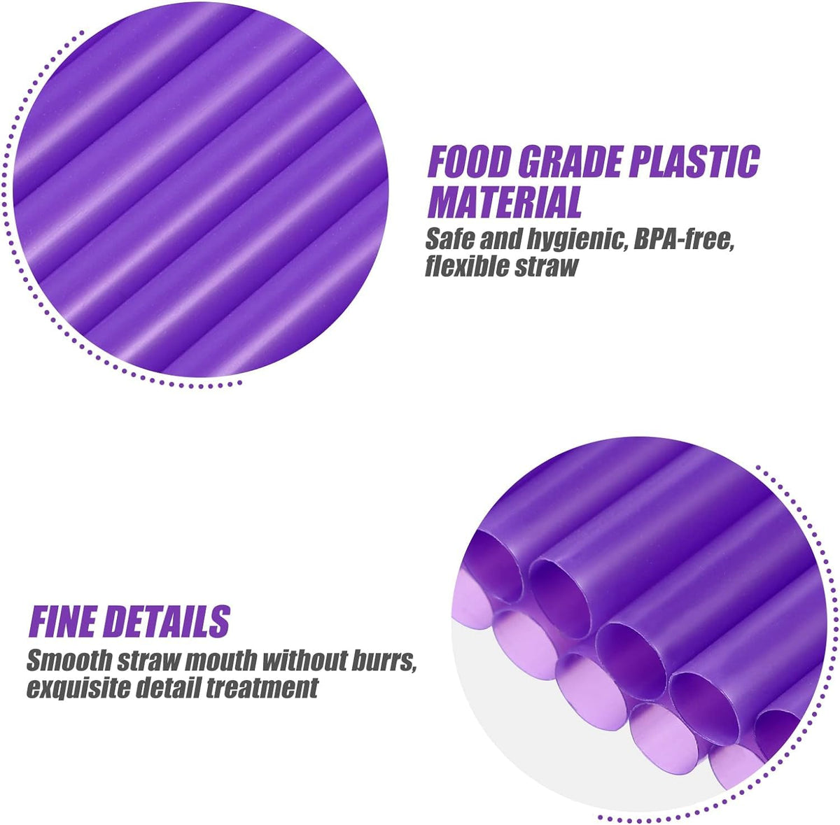 Healeved 200PCS Disposable Plastic Straws 10.2 Inches Long Plastic Drinking Straws for Wedding Birthday Party Cocktails, Coffee, Juice, Water, Iced Tea
