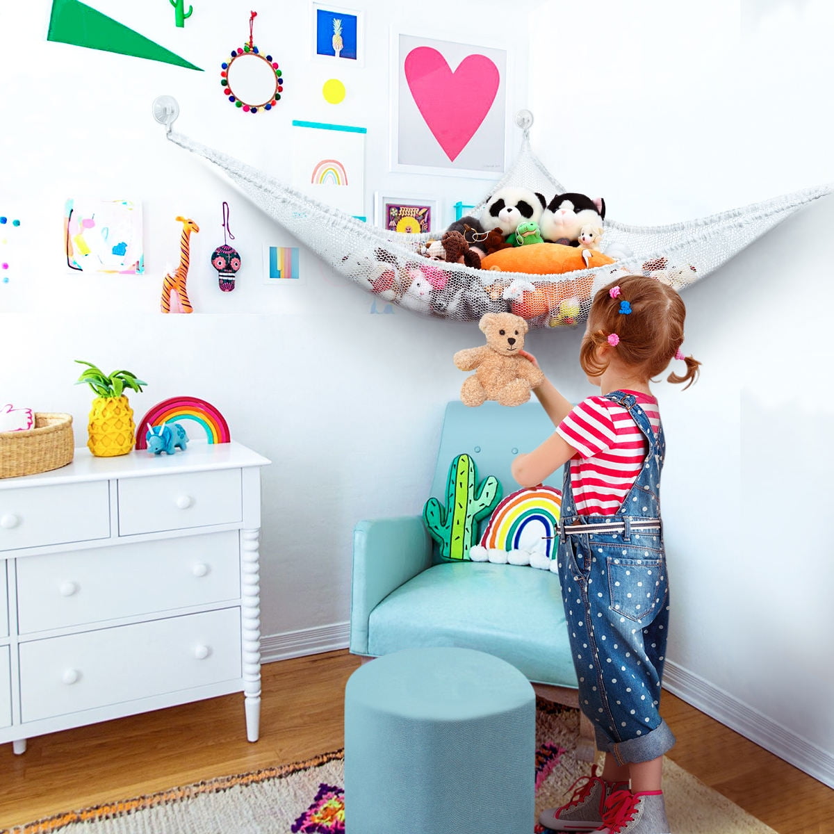 CTIRCHIU Toy Organizer Storage Hammock 2Set