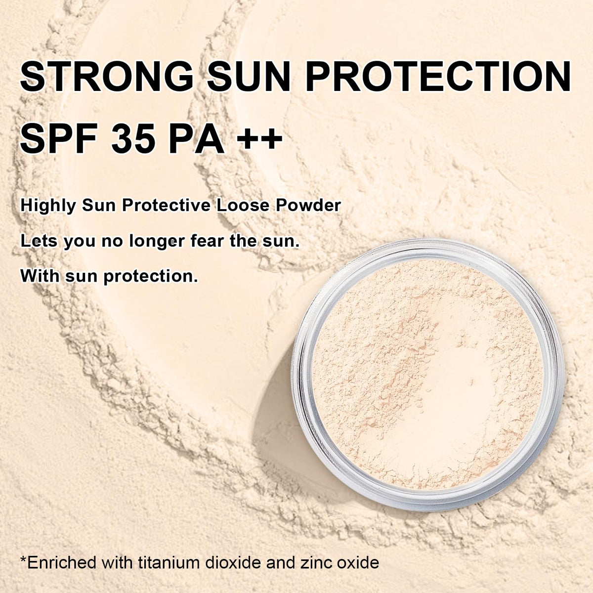 Mineral Setting Powder, SPF 35, Sunscreen Fair Face Loose Blurring FinishingPowder, Sheer Coverage, Weightless and Oil Control, Extend Base Makeup(#02 Fair Setting Makeup)