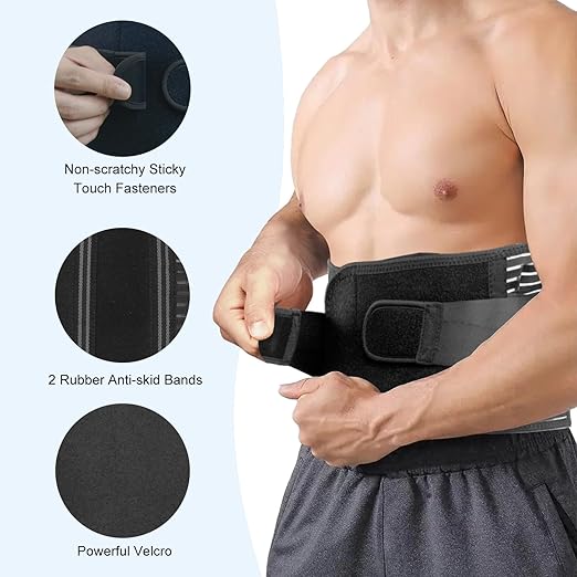 Lumbar Back Brace for Lower Back Pain Men and Women, Adjustable Backbrace with Lumbar Support Brace Pad, Breathable Design Belt Relief From Sciatica, Herniated Disc, Scoliosis, Size M