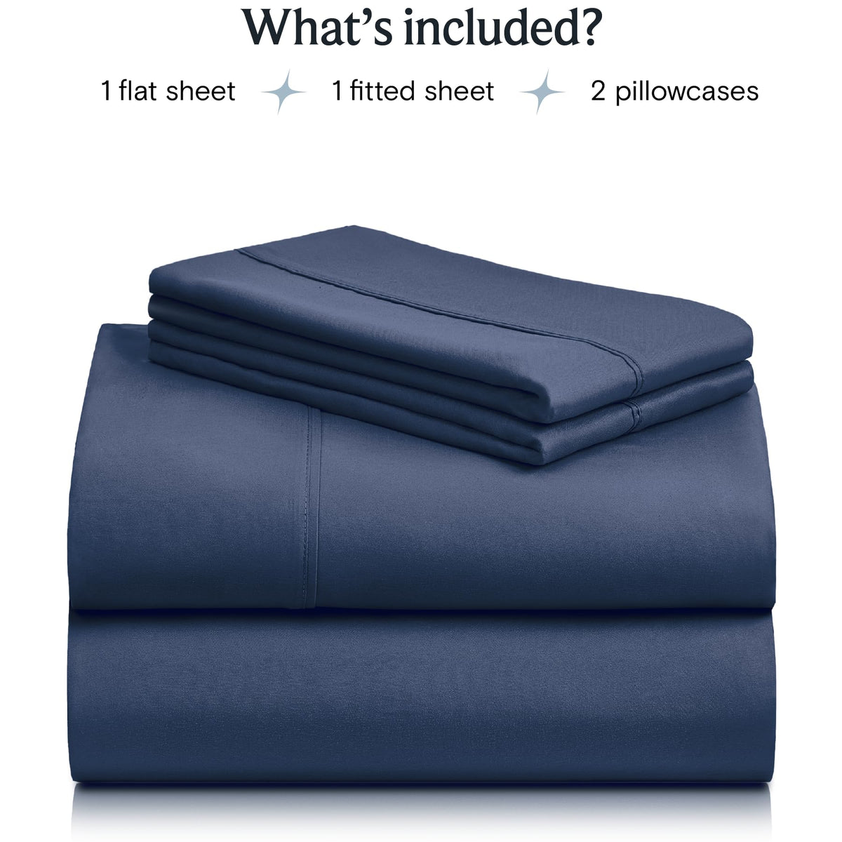 LuxClub Bed Linen Set, 6Pcs King Microfiber Sheets, Deep Pocket Cooling Breathable Hotel Bedding, Navy