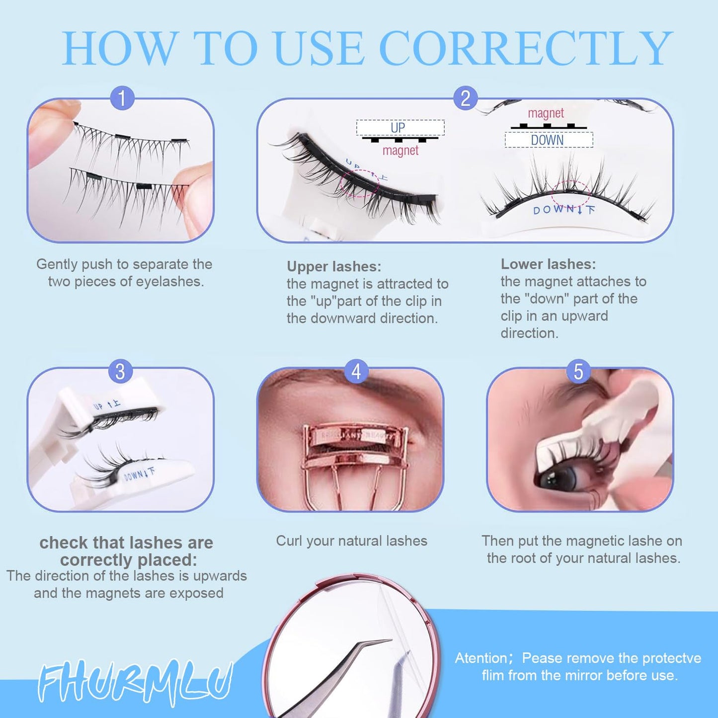 Ealra Craft Magnetic Eyelashes with Applicator,Reusable Magnetic Eyelashes Natural Look,Easy to Wear and Remove Soft Lashes kit No Glue Needed for Women(Fuller)