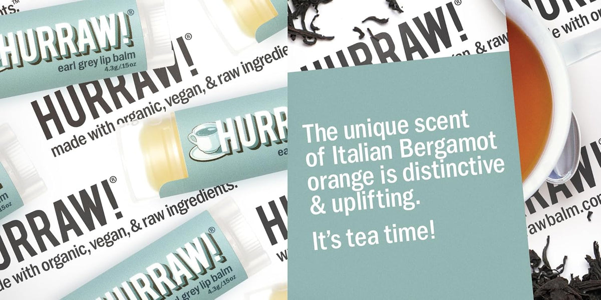 Hurraw! Coconut, Earl Grey, Mint Lip Balms, 3 Pack Bundle: Organic, Certified Vegan, Cruelty and Gluten Free. Non-GMO, 100% Natural Ingredients. Bee, Shea, Soy and Palm Free. Made in USA