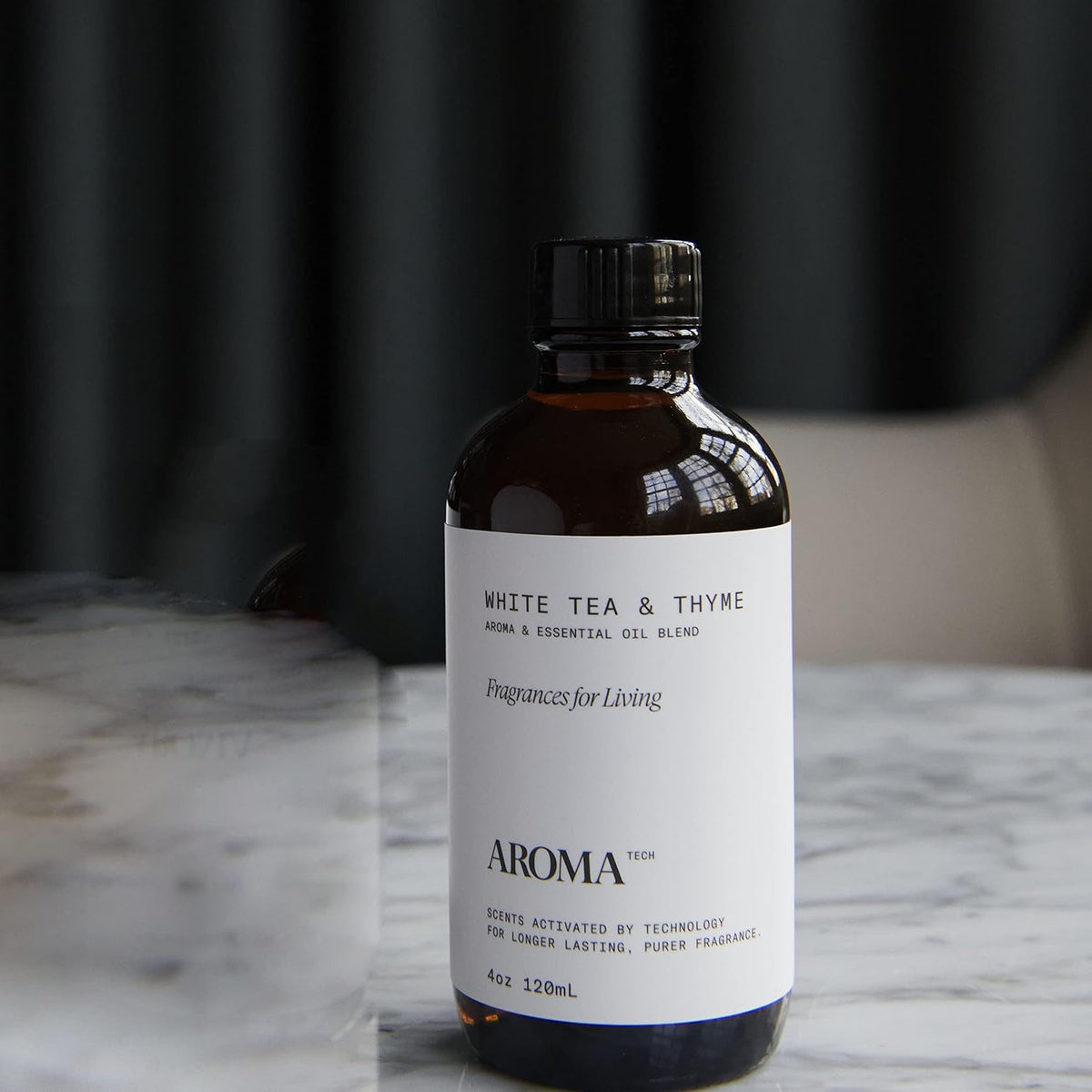 AromaTech The Hotel & White Tea & Thyme Set | Aroma Diffuser Essential Oils Blend of Peach, Red Rose, Pine, White Tea, Thyme, Amber - 120 Milliliter