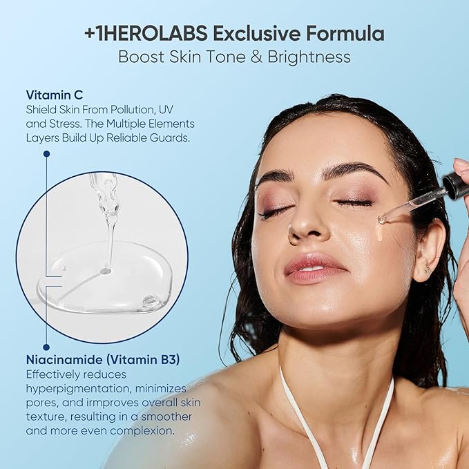 Hyaluronic Acid Serum for Face with Vitamin B5, C, E & Niacinamide, Hydrating & Plumping Face Serum for Sensitive Skin, Fragrance-Free 1 Fl Oz