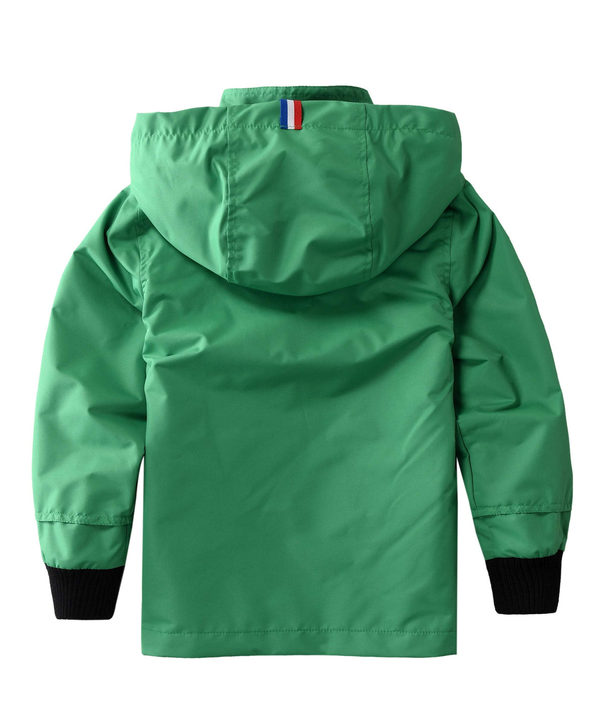 Hiheart Boys Girls Waterproof Hooded Jackets Cotton Lined Rain Jackets Green 7/8