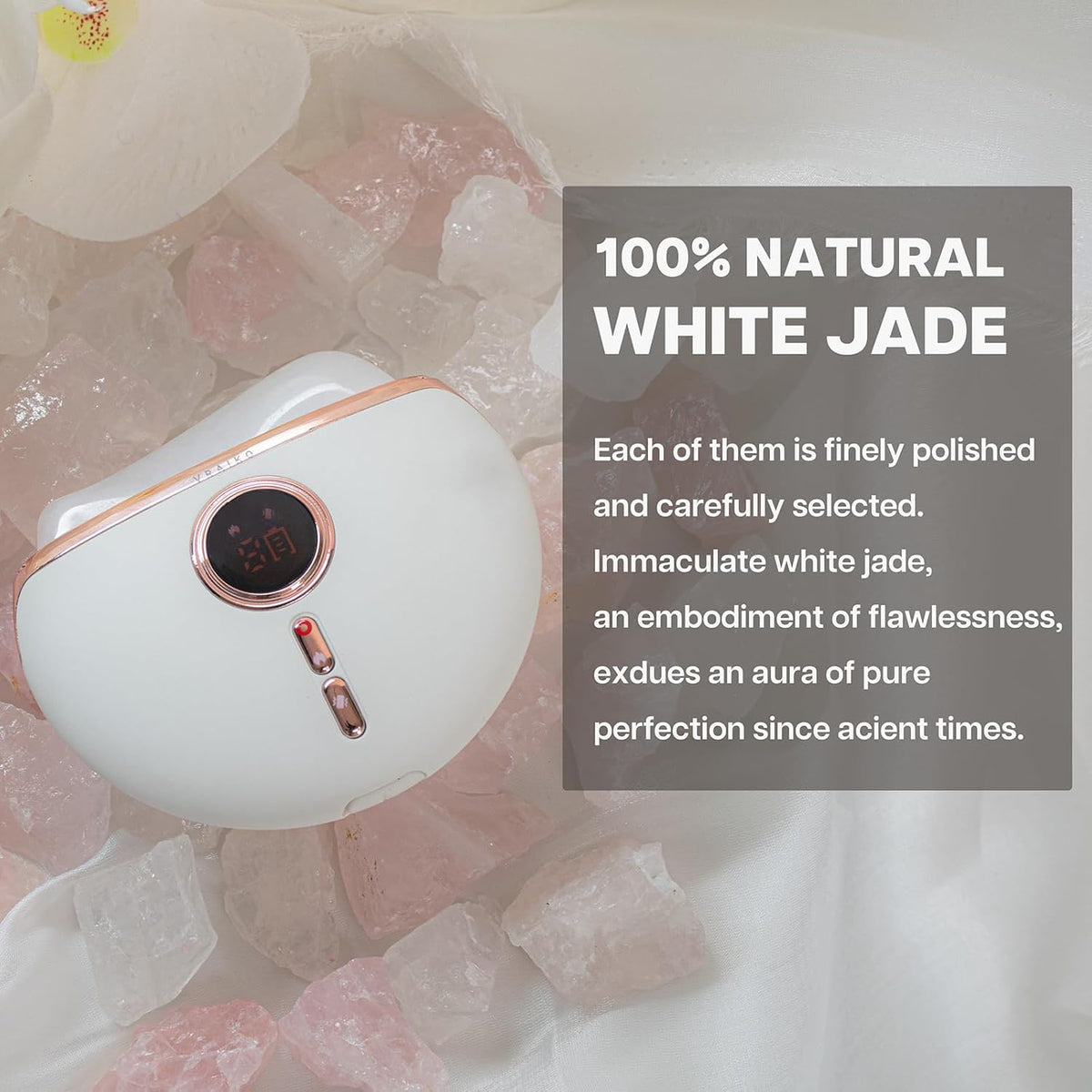 Aurora LED Gua Sha Device, Jade Stone Gua Sha Facial Tool with Heat and Vibration, Face Massager for Anti-Aging Wrinkles Puffiness Skin Rejuvenation and Toning (Aurora)