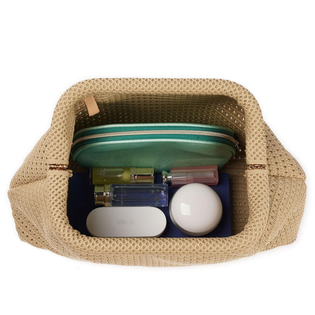 Keridean Crochet Clutch Summer Beach Purse Women 2025 Evening Handbag Woven Chain Crossbody Dumpling Knit Cloud Bag