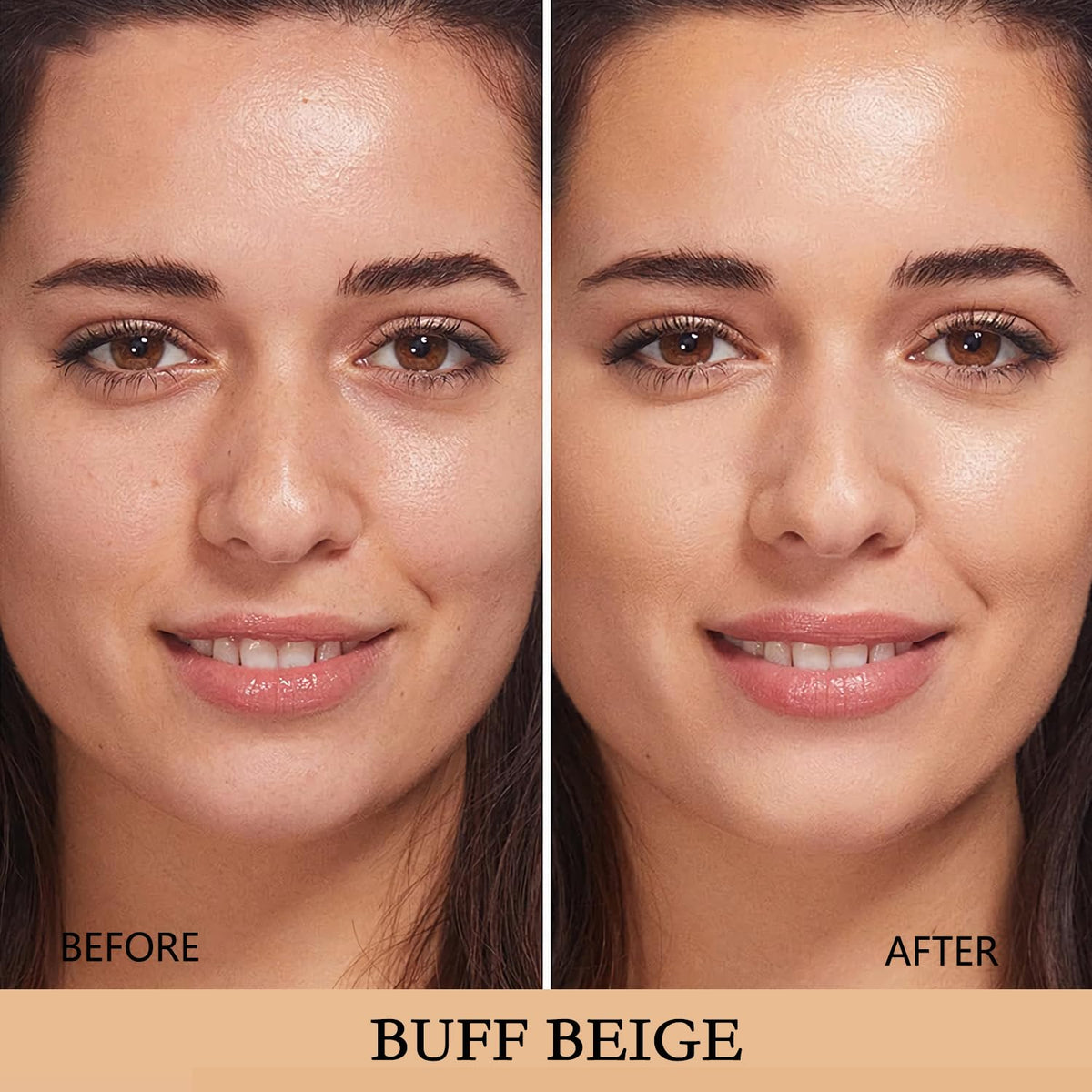 Air Cushion CC Cream Mushroom Head Cushion Foundation, BB Cream Face Makeup for Mature Skin Moisturizing Concealer Brighten Long-Lasting, Even Skin Tone for All Skin Types (Buff Beige)