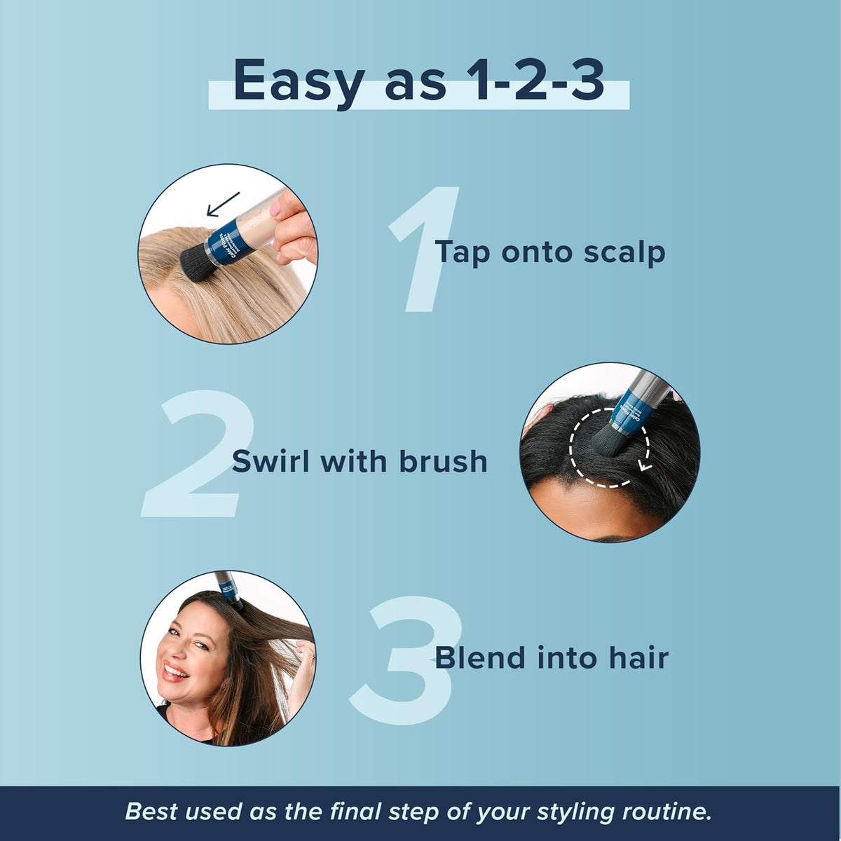 TRUHAIR Color Fibers Root Coverage & Density Booster | Quick-Apply Root Touch Up Hair Color | Natural Color Matching, Gray Hair Cover up to Color Gray Roots - 11 Hair Colors Available (Dark Brown)