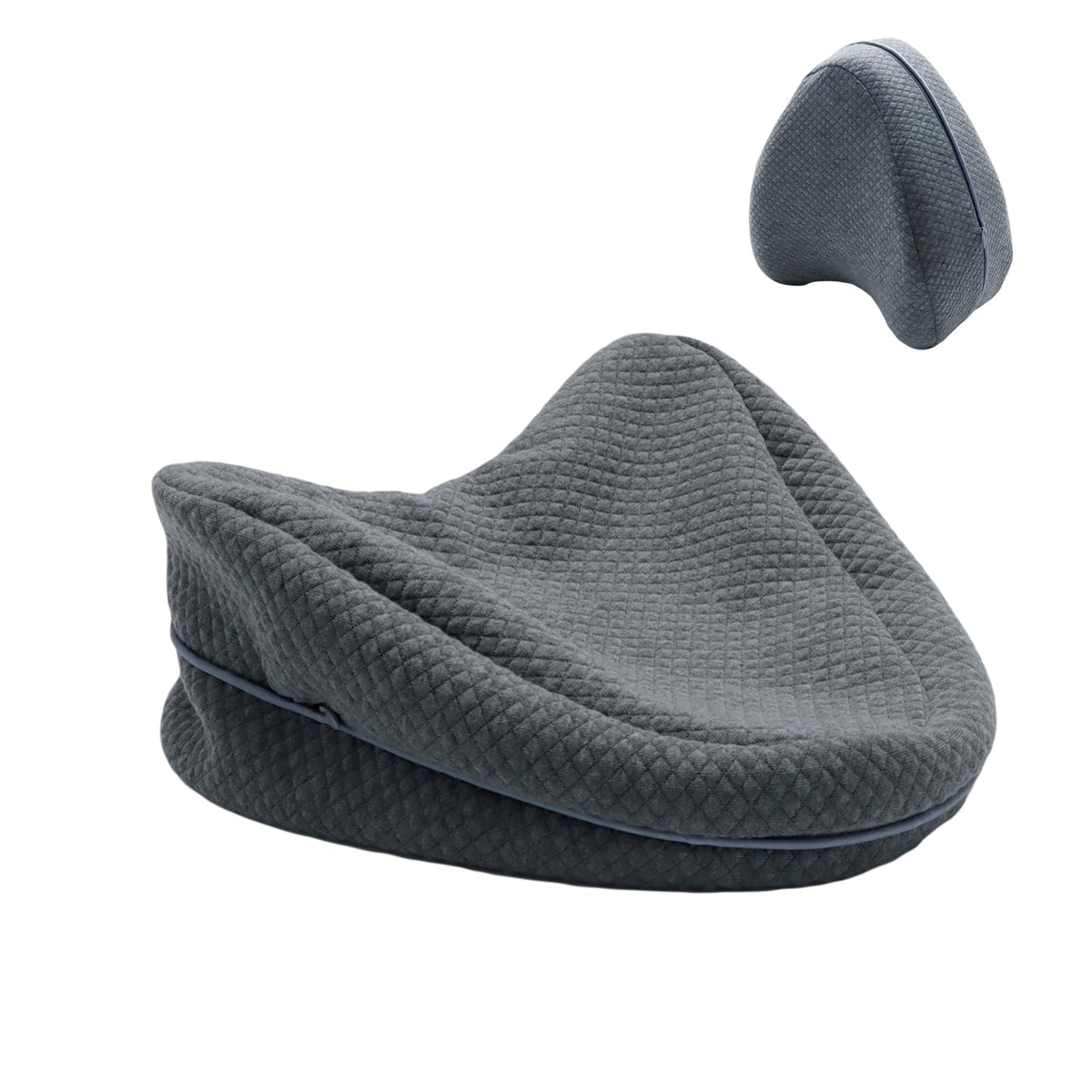 Upgrade Invisible Zippered Pillow Cover Compatible with Contour Legacy Knee Pillow,Anti-Pilling and Washable Legacy Leg and Knee Foam Support Pillow Cover Only (Grey)