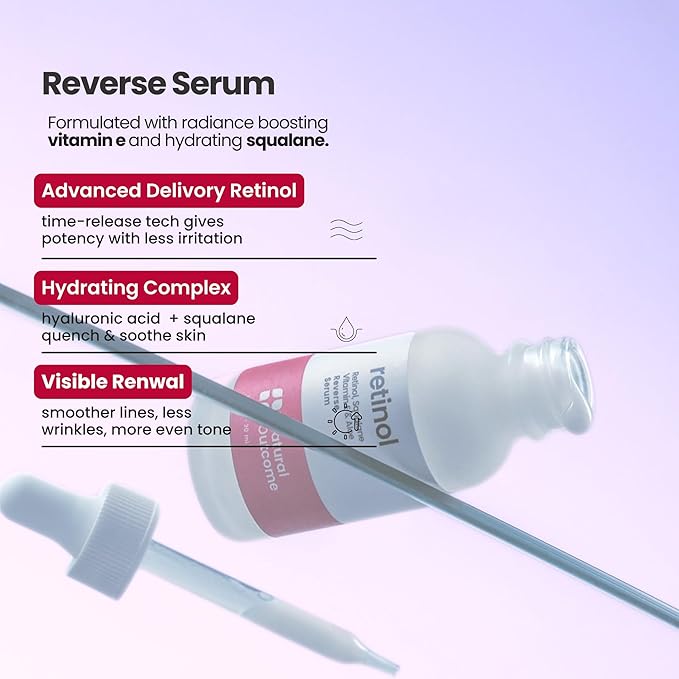 Retinol Serum for Face | Fine Line and Wrinkle Reducer Serum | Nightly Hydrating Facial Serum with Hyaluronic Acid, Vitamin E, Squalane and Aloe Vera | Collagen Enhancer | 1 o