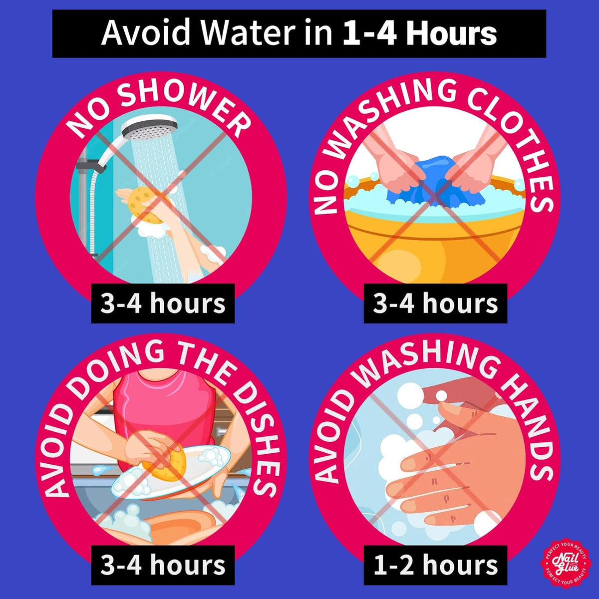 Teenitor Strong Nail Glue, 42ml Professional for Press Ons, Brush-On for Acrylic Nails, Bond With File, Long Lasting, 10 Pcs