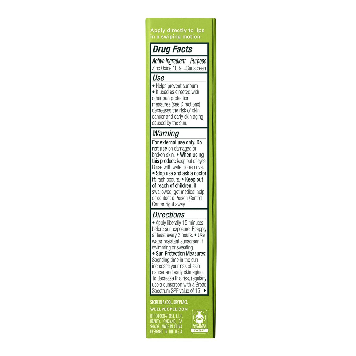 Well People Lip Butter SPF 15 Tinted Balm, Hydrating Lip Balm For Sun Protection & A Hint Of Color, Infused With Zinc, Vegan & Cruelty-free, Natural