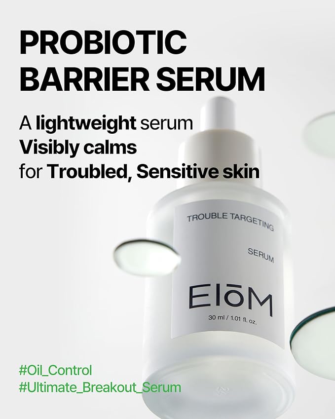 Trouble Targeting Serum, Hydrating & Balancing Face Serum with Niacinamide, Hyaluronic Complex & Tea Tree Biome for Oily Sensitive Blemish-Prone Skin, Korean Skincare (30ml / 1.01 fl.oz.)