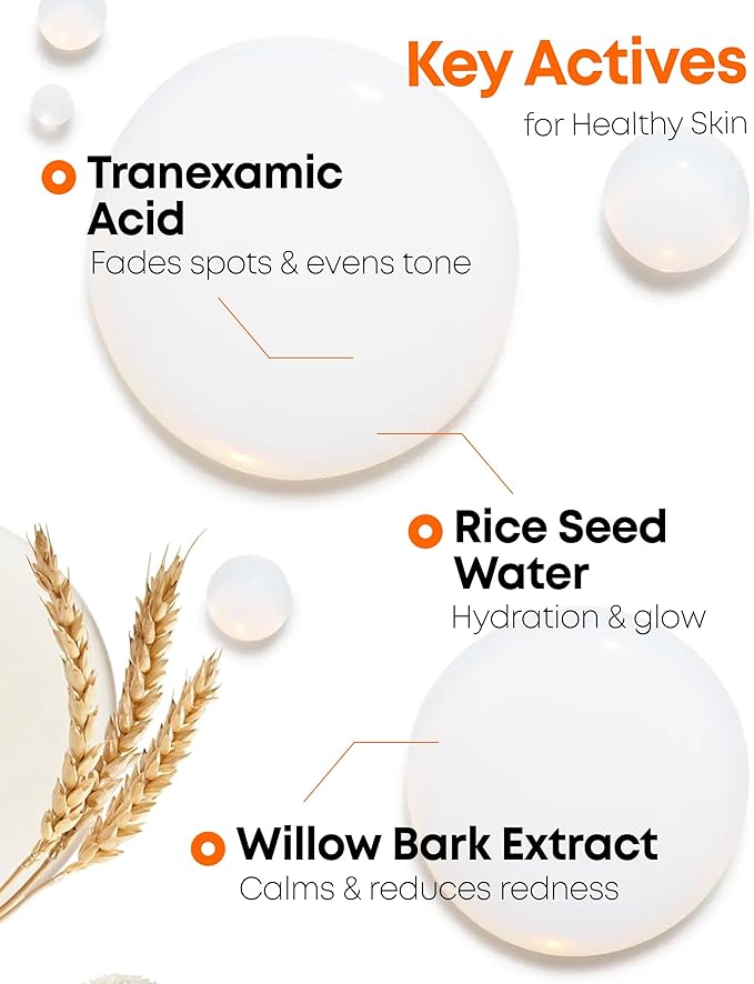NINELESS Mela-Pro Rice & TXA Toner - Niacinamide and Glutathione - Soothing & Moisturizing - Korean Skincare, 6.76 fl.oz.