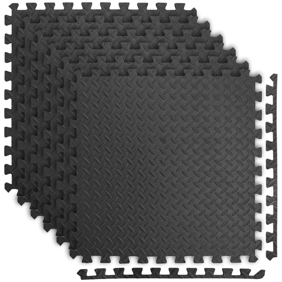 Art3d Eva Puzzle Exercise Mats, 1/2” Thick Foam Interlocking Tiles for Gyms, Flooring, Workout, Gym Equipments, Pack of 6
