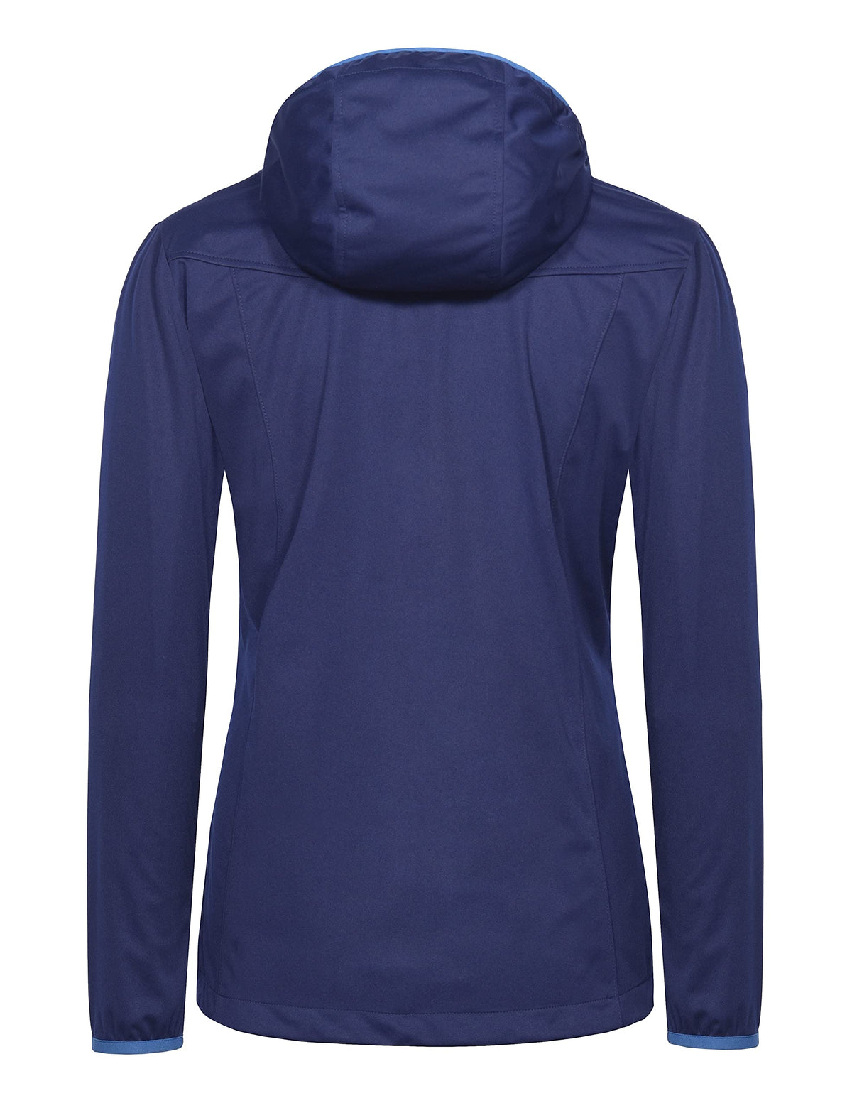 Little Donkey Andy Women's Lightweight Hooded Softshell Jacket for Running Travel Hiking, Windproof, Water Repellent Dark Blue Size S