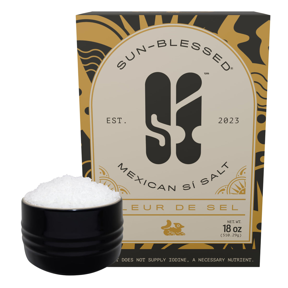 Sí Salt, Colima Sea Salt, Crystals, Kosher, Unrefined, Hand Harvested (18 Oz, Fleur de Sel)