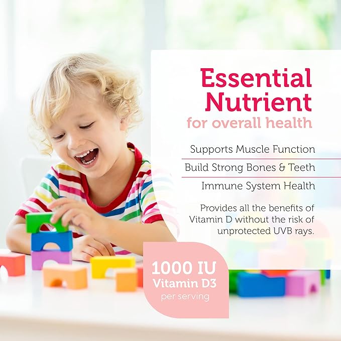 Zahler Junior D3 Vitamins 1000 IU - for Kids - Vitamin D for Kids to Support Bone, Teeth & Immune Health - Kosher Orange Flavor - 120 Count.