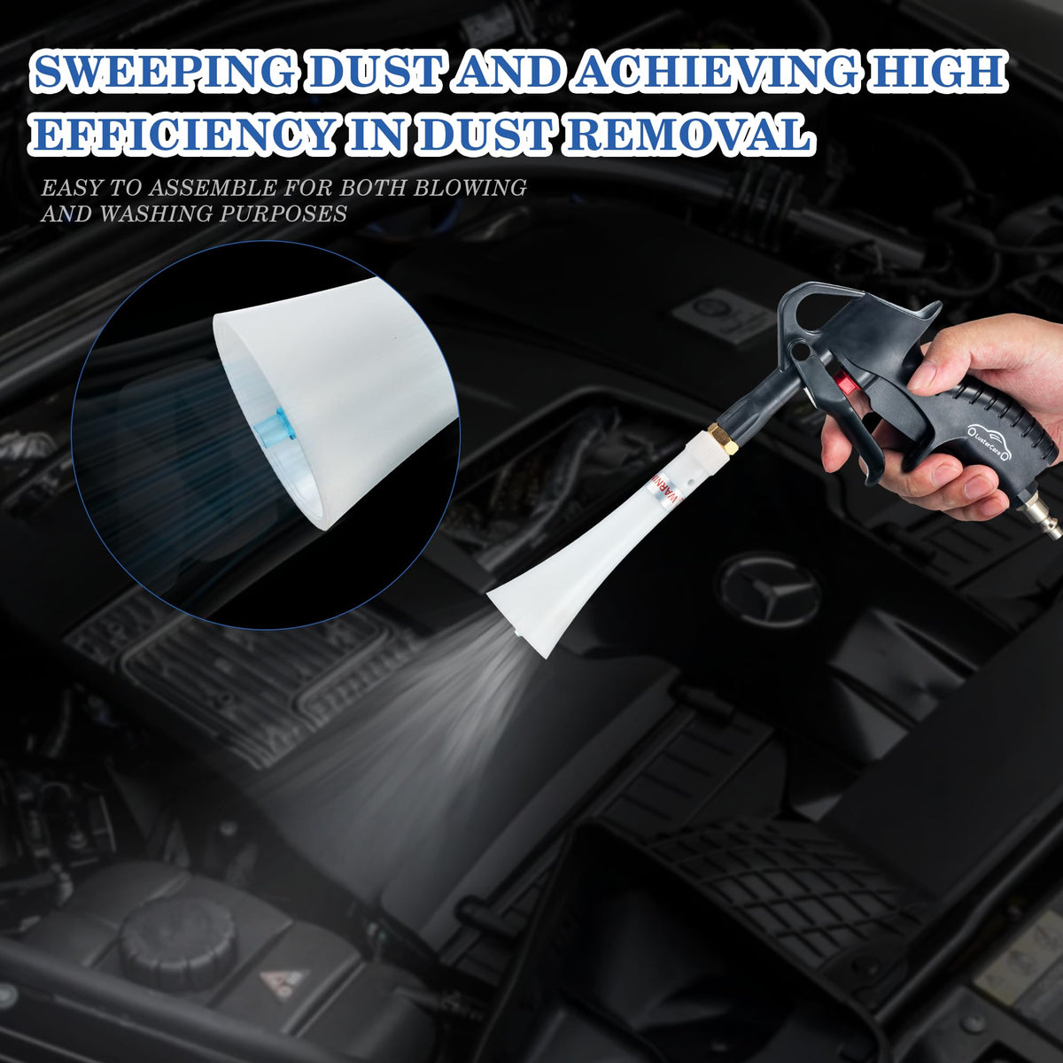 Blow Gun Blasts Away Dirty and Air Dry from Surface Works with a Strong Gust of Air