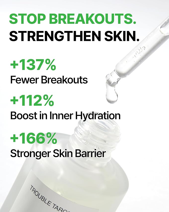Trouble Targeting Serum, Hydrating & Balancing Face Serum with Niacinamide, Hyaluronic Complex & Tea Tree Biome for Oily Sensitive Blemish-Prone Skin, Korean Skincare (30ml / 1.01 fl.oz.)