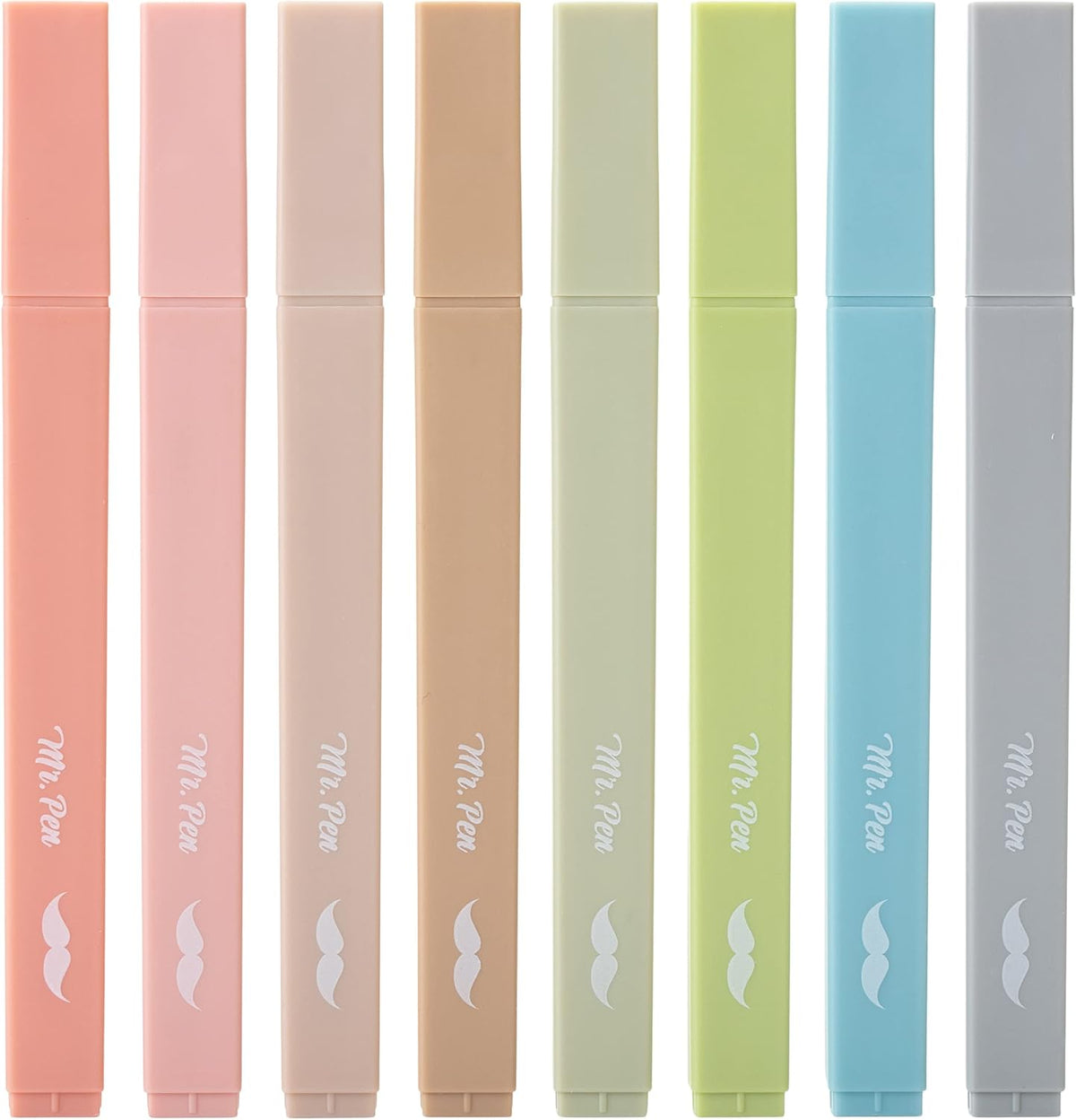 Mr. Pen- Aesthetic Highlighters, 8 pcs, Chisel Tip, Vintage Colors, No Bleed Bible Highlighter Pastel, Highlighters Assorted Colors, Pastel Highlighter Set, Cute Highlighter