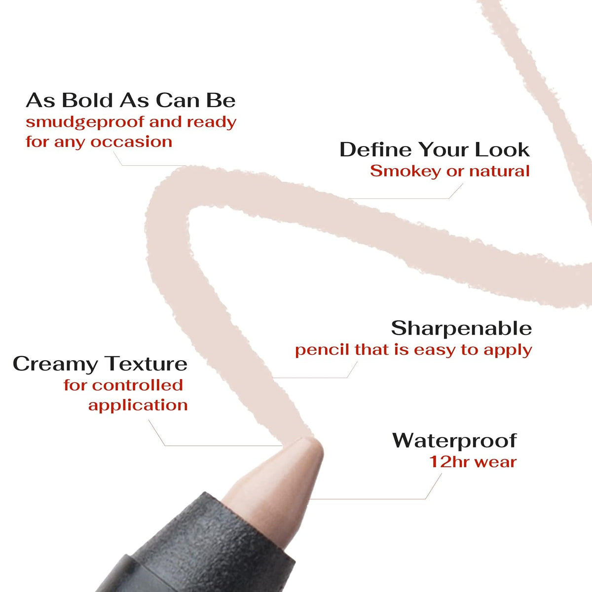 K7L Waterline Eyeliner Nude - Brighten, Creamy, Waterproof and Smudge-Proof Cosmetics