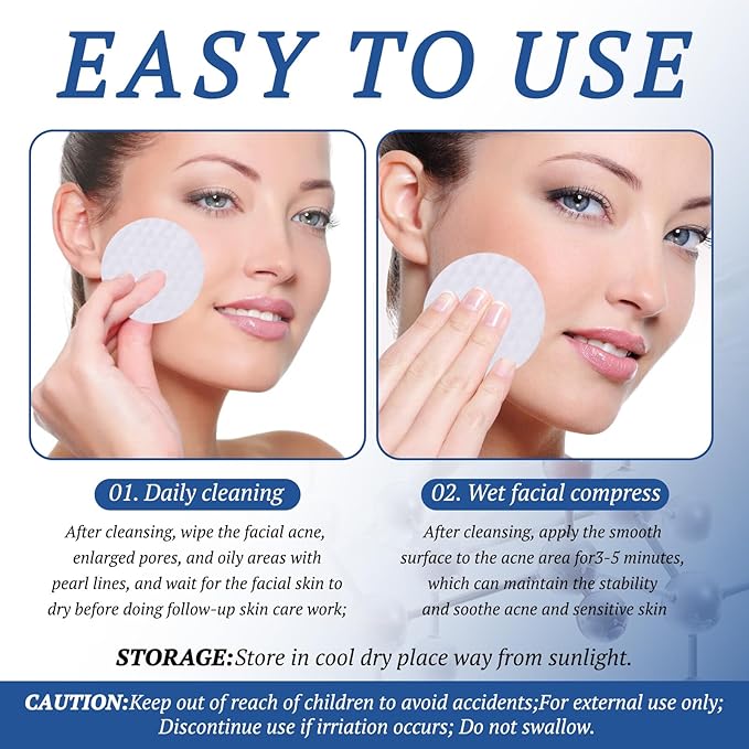 Glycolic Acid Pads,Glycolic Acids Peel Pad,Glycoli c Exfoliating Pad,Exfoliating Peel for Face & Body Exfoliat ing Skin, Reduce Fine Lines Wrinkles - 60 Pads (2PCS)