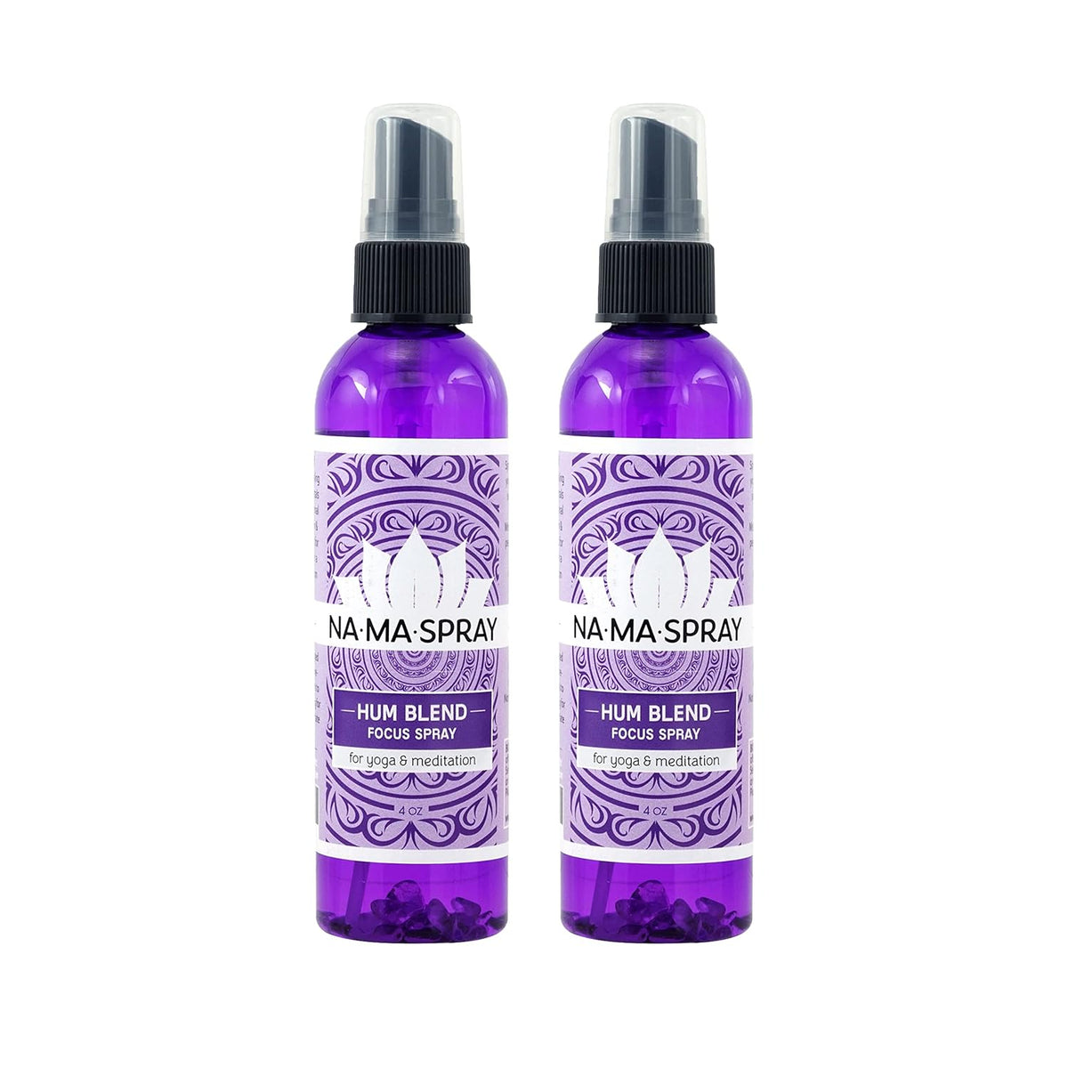 Lemon and Peppermint Aromatherapy Spray - Energy, Focus, Productivity, Concentration and Clarity - Aura Cleansing Mist to Clear Negative Energy and Spiritual Protection. HUM Blend. 4oz 2 pack