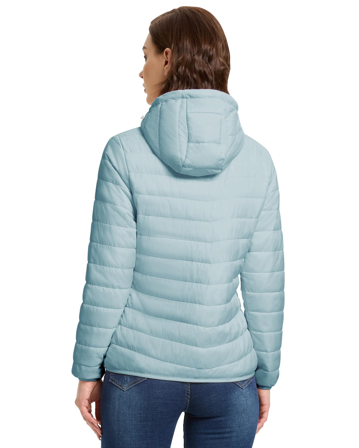 33,000ft Women's Hooded Packable Puffer Jacket Lightweight Warm Puffy Quilted Winter Coat