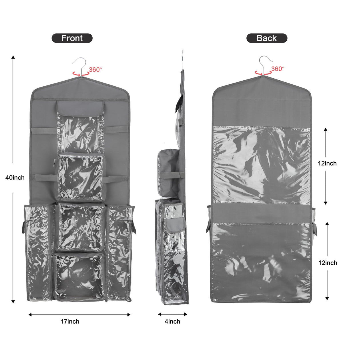 EXLIFBAG Wrapping Paper Storage, Gift Wrap Organizer Holder Double-Sided Hanging Gift Bag Storage Organizer