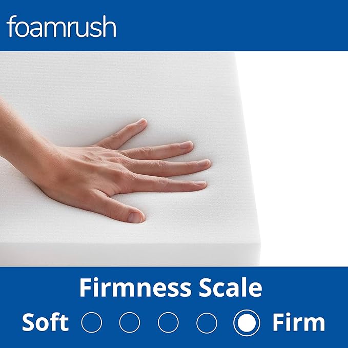 FoamRush 6-Inch Bunk (42" x 80") High Density Foam RV Mattress Replacement, Medium Firm, Pressure Relief, Travel Camper Trailer Truck, Made in USA, CertiPUR-US Certified, Cover Not Included