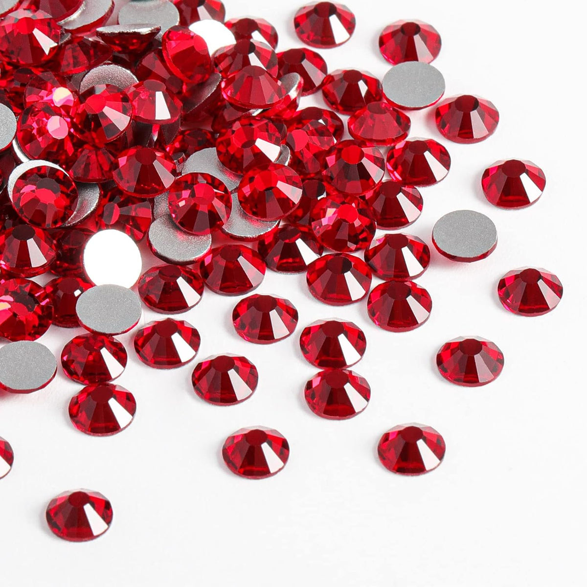 Beadsland 1440 Pieces Flat Back Crystal Rhinestones Round Gems,Siam,SS20,4.6-4.8mm