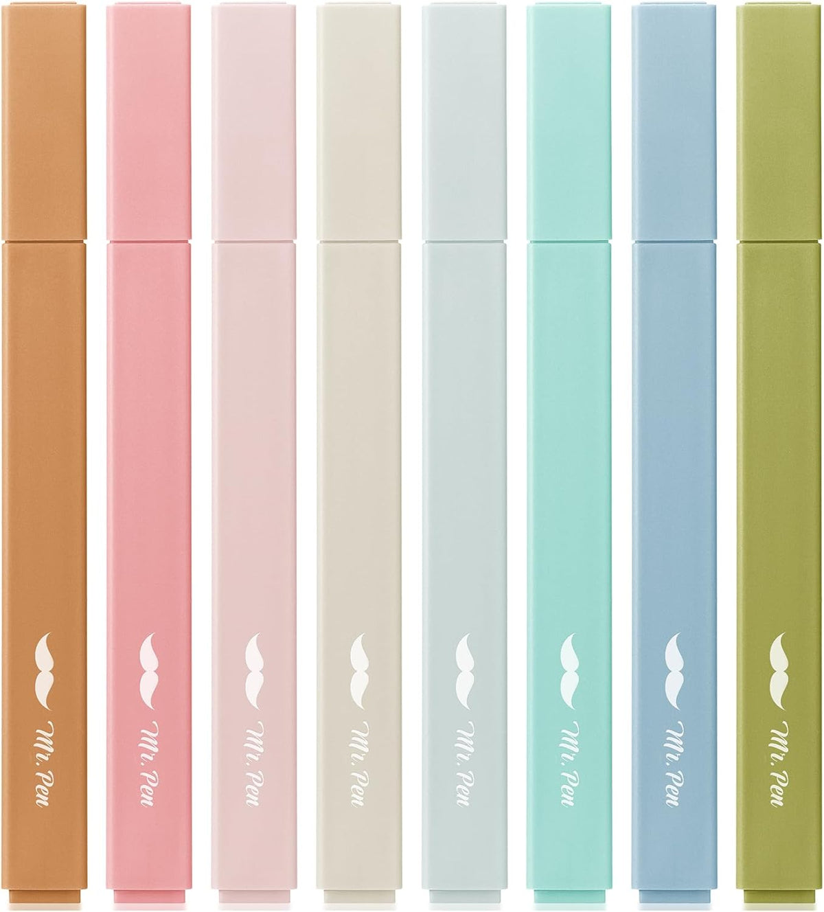 Mr. Pen- Aesthetic Highlighters, 8 Pack, Chisel Tip, Natural Earth, Cute Highlighters Assorted Colors