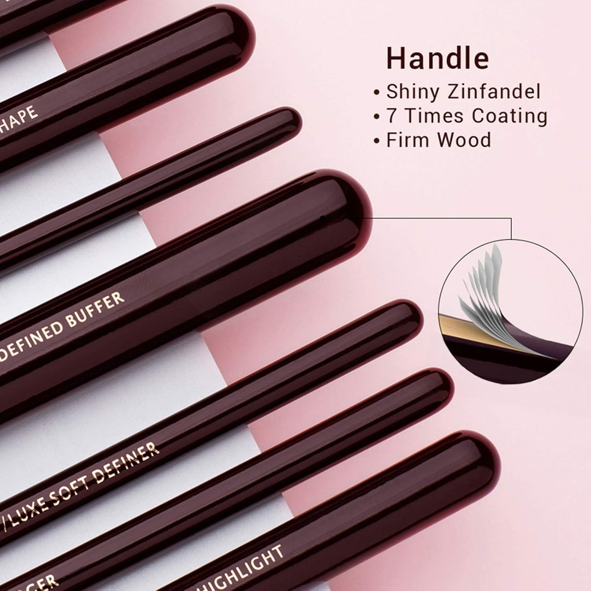 Jessup Makeup Brushes Set Professional, 25PCS Premium Natural Powder Foundation Eyeshadow Blending Concealer Blusher Highlight Labeled Brushes, T280