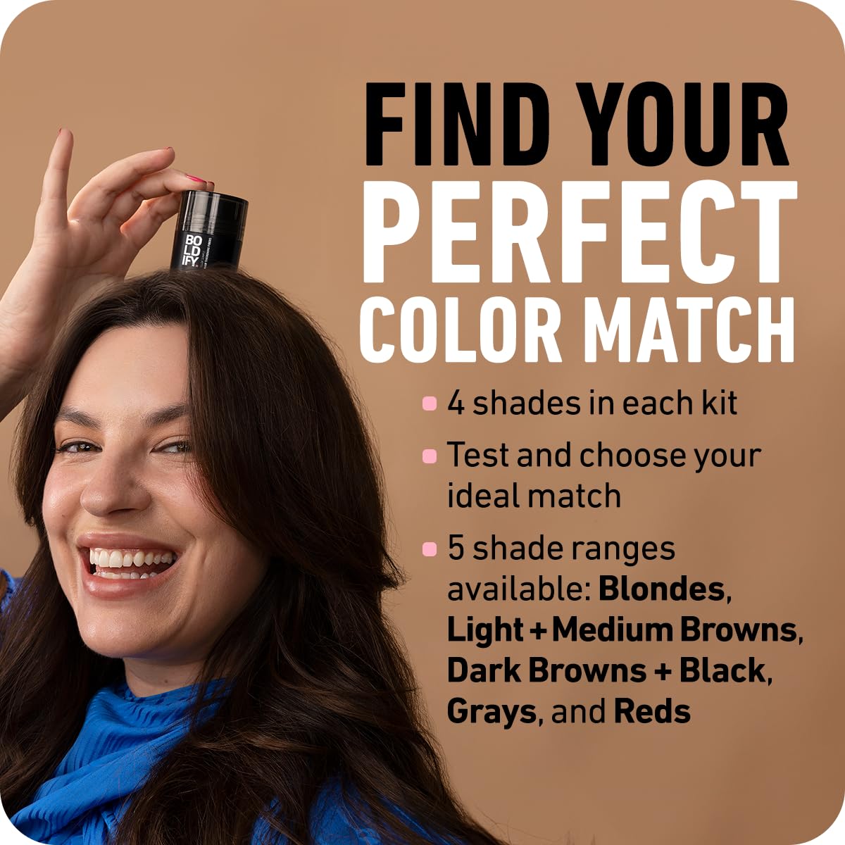 Boldify Hair Fibers Color Sample Kit - Fill In Thinning and Fine Hair for an Instantly Fuller, Thicker Look - 14 Shades for Women & Men - Blondes