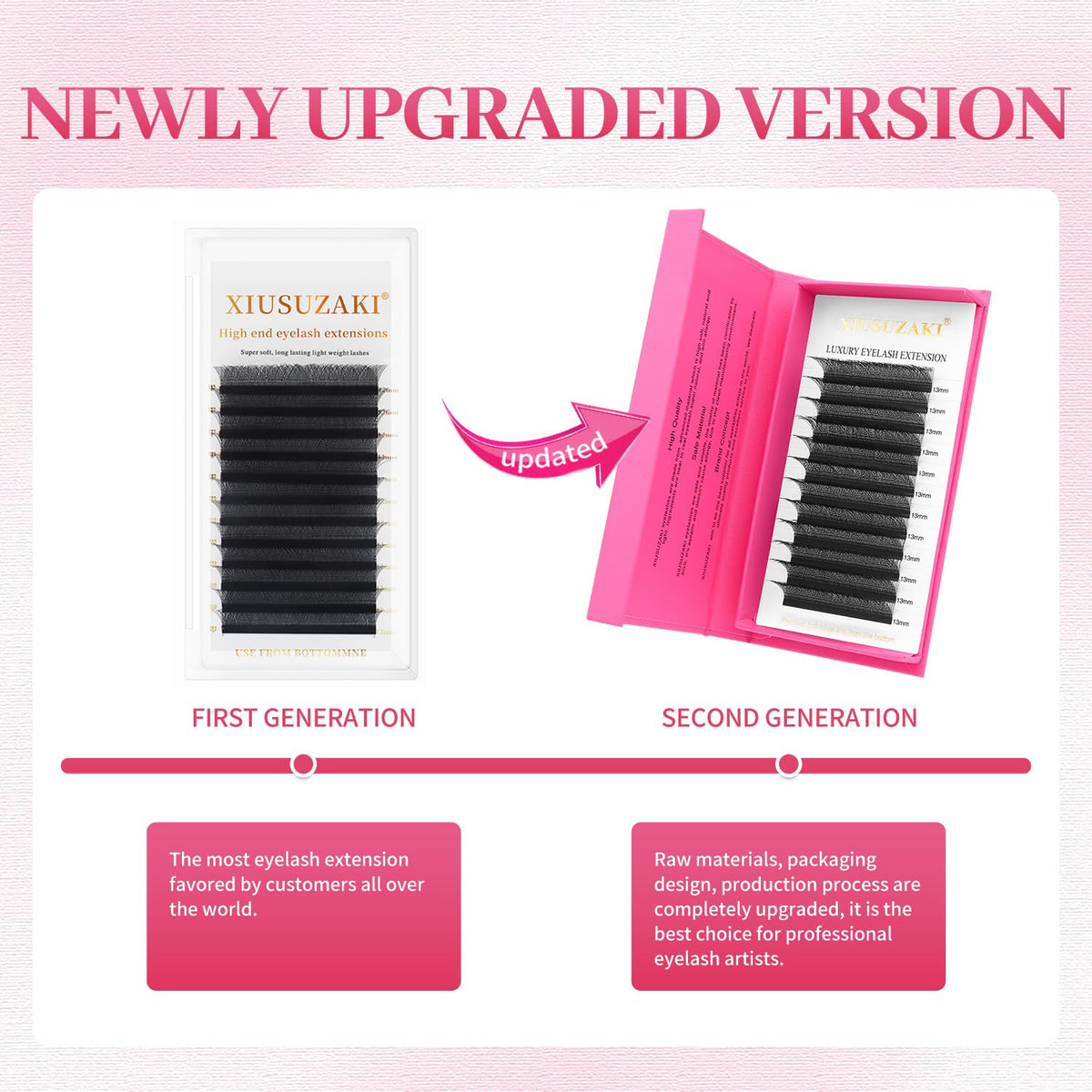 W Lash Extensions Supplies 3D Eyelash Extensions W Shape 0.07mm Thickness C Curl 10mm Premade Fans Easy Fan Lashes Volume Matte Black 12 Rows Crisscross Eye Lashes(W-3D-0.07-C,10mm)