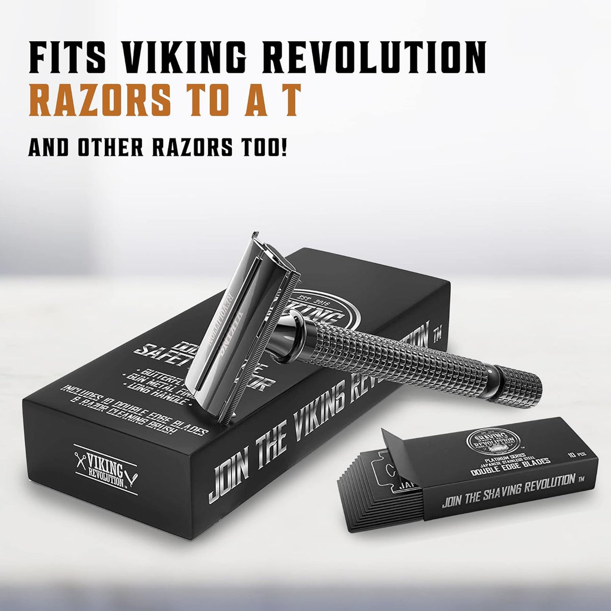50 Count Double Edge Razor Blades - Men's Safety for Shaving Platinum Japanese Stainless Steel a Smooth, Precise and Clean Shave