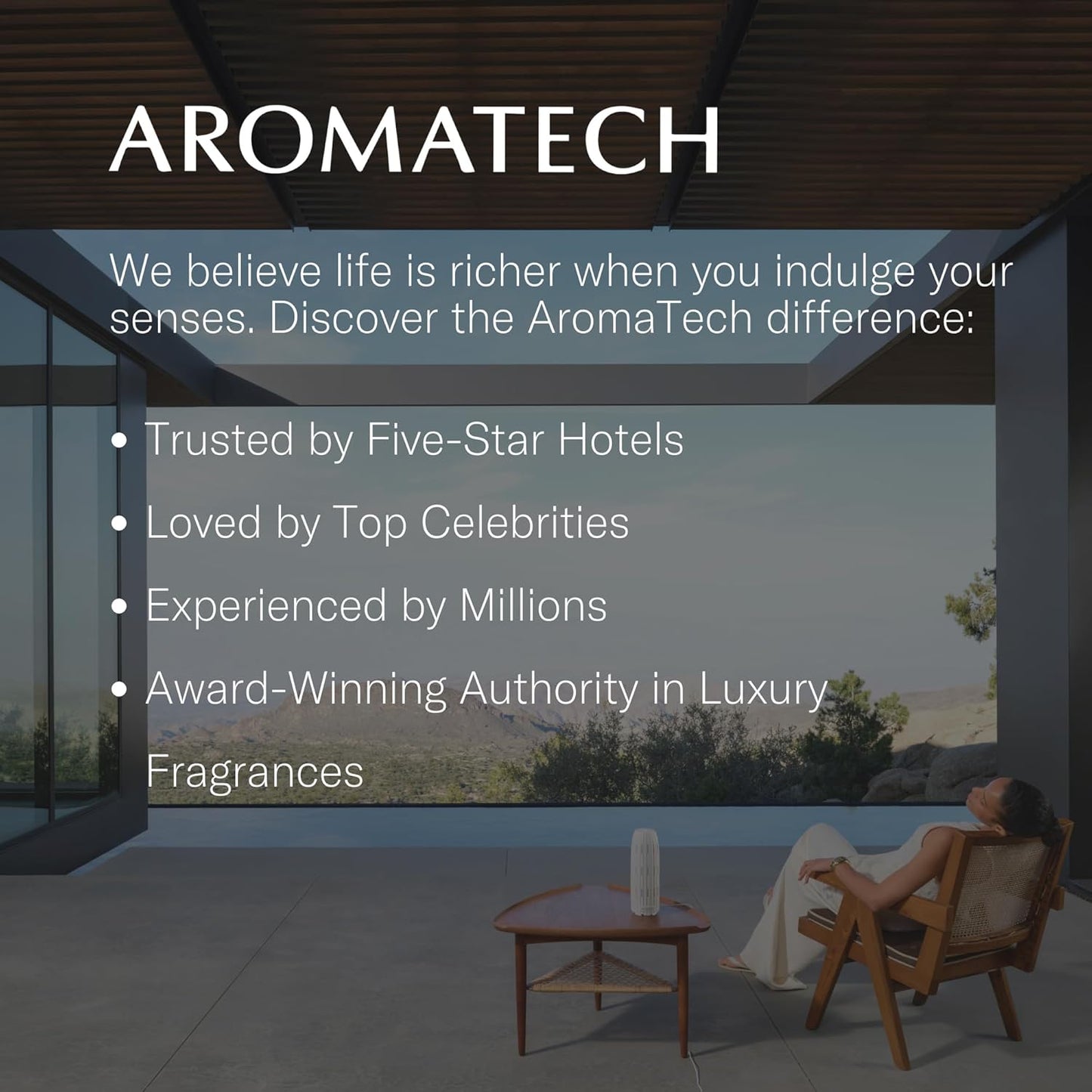 AromaTech The Hotel Aroma Essential Oil Blend: Luxury Hotel Inspired Aromatherapy with Lemon, Lavender, Peach & Pine for Ultrasonic Diffusers & Nebulizers - 4 fl oz, 120 mL