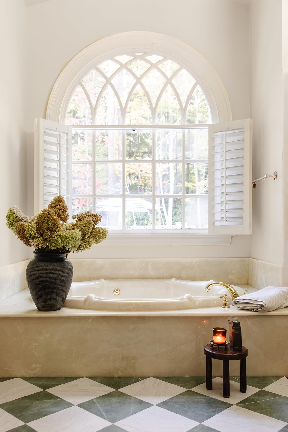 FloorPops x Chris Loves Julia Bonneville Jade Peel and Stick Floor Tiles, FP6332