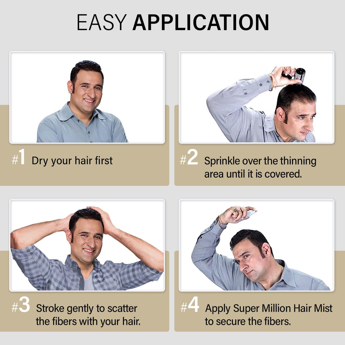 SMH Plant-Based Hair Fibers MADE IN JAPAN – Instantly Conceals Thinning Hair –Long-Lasting – Sweat, Water & Wind Resistant – Hair Loss Solutions For Men & Women (Black, 10g)