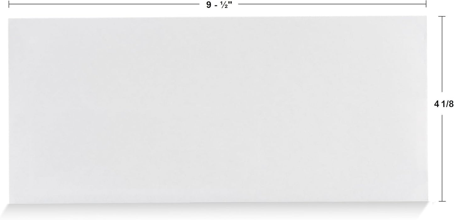 Aimoh #10 Security SelfSeal Envelopes – 20 Qty |No Window, EnveGuard, 4⅛ x 9½", White, 24 LB, 20 Count (34120)