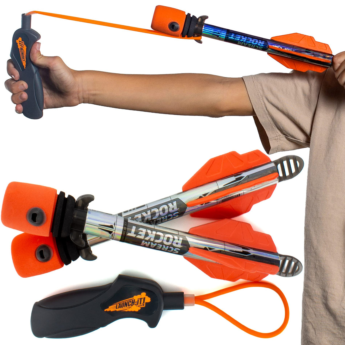 Toy Rocket Launcher for Kids: Slingshot Rockets Outdoor Toys & Beach Games - Water Summer Birthday Gifts for Boys & Girls All Ages 8 & Up - Pool Toys & Boy Gifts for 8 9 10 11 12 Year Old Gift Ideas