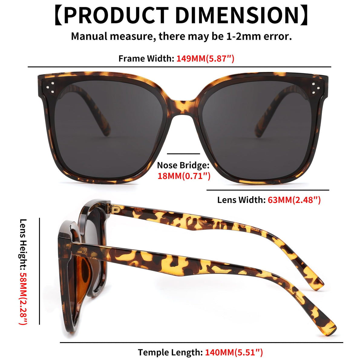 FEISEDY Oversized Polarized Sunglasses - UV400 Protection, Square Fashion Sun Glasses for Outdoor & Daily B2600 Camouflage